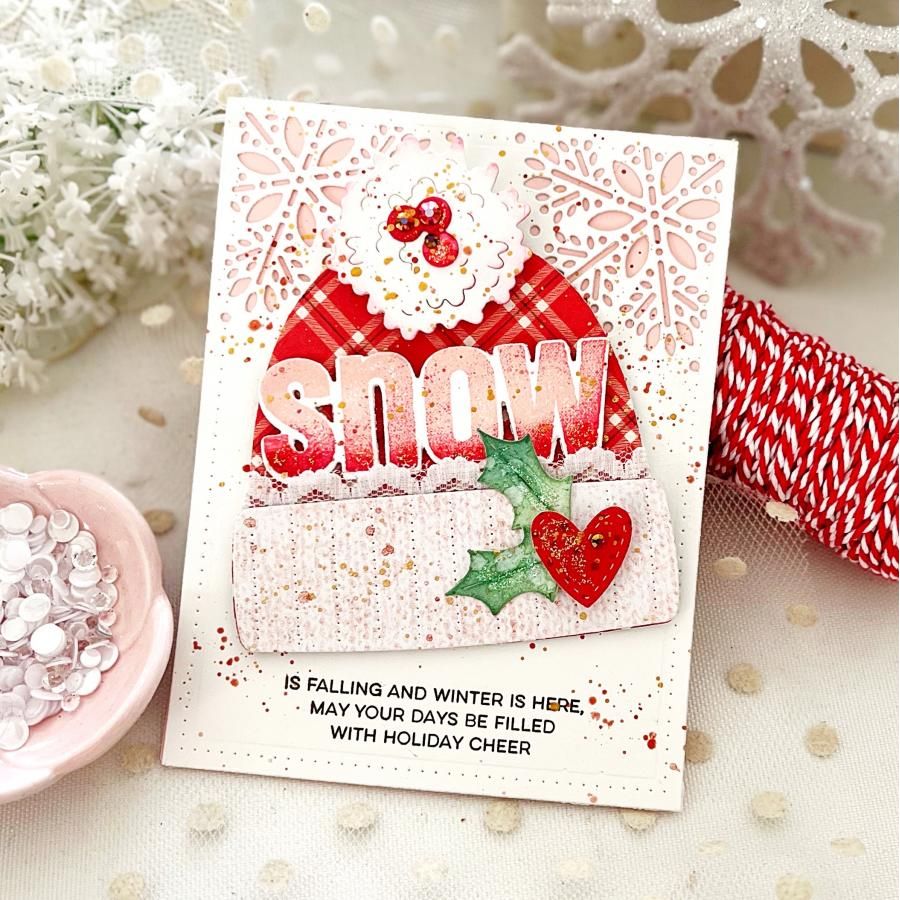 Papertrey Ink This is Big Sentiments Snow Clear Stamps 1615 snow