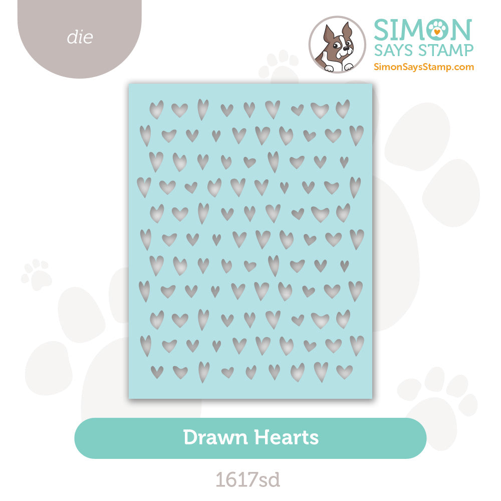 Simon Says Stamp Drawn Hearts Wafer Dies 1617sd Always There