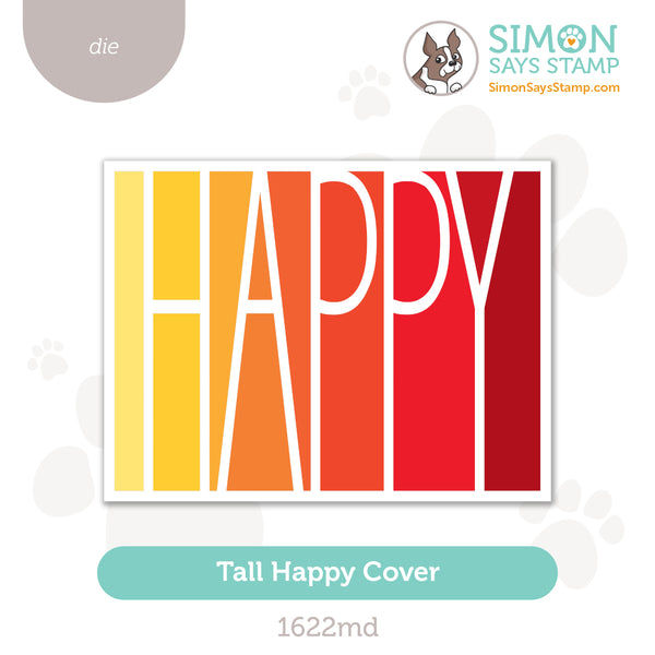Simon Says Stamp Tall Happy Cover Wafer Die 1622md Shine On