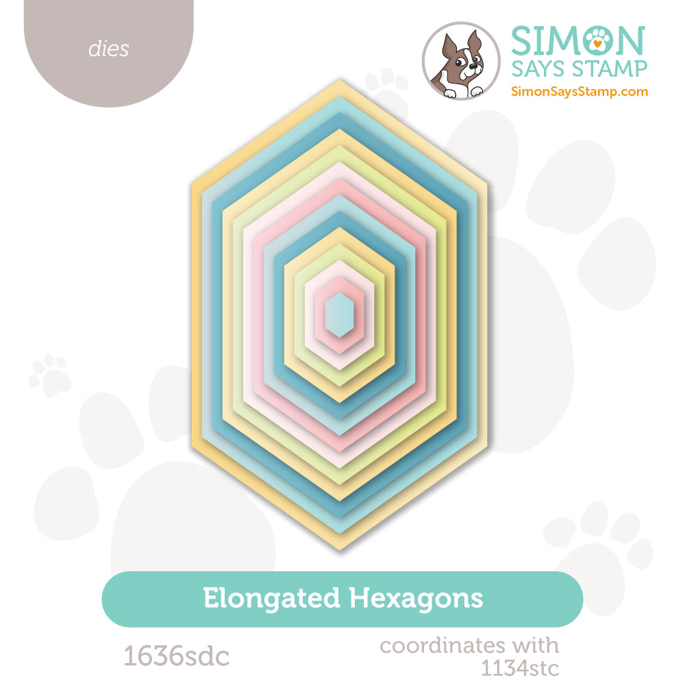 Simon Says Stamp Elongated Hexagons Wafer Dies 1636sdc Always There