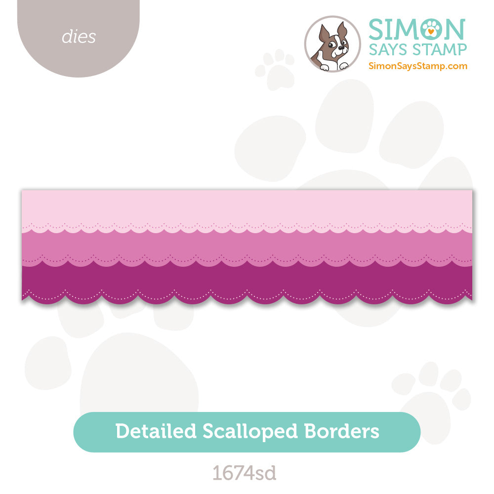 Simon Says Stamp Detailed Scalloped Borders Wafer Dies 1674sd Stamptember