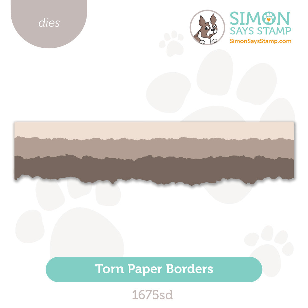 Simon Says Stamp Torn Paper Borders Wafer Dies 1675sd Stamptember