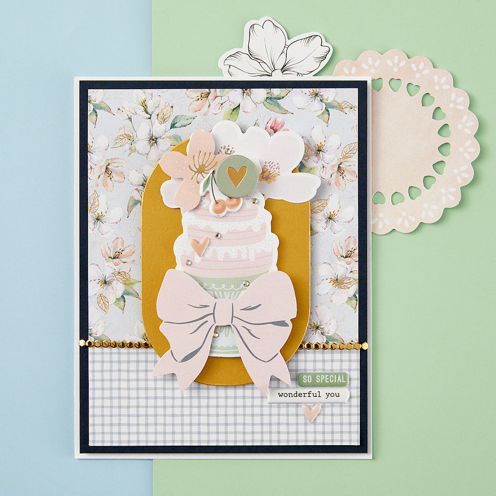 168236 Spellbinders Heartfelt Chipboard Embellishments birthday cake