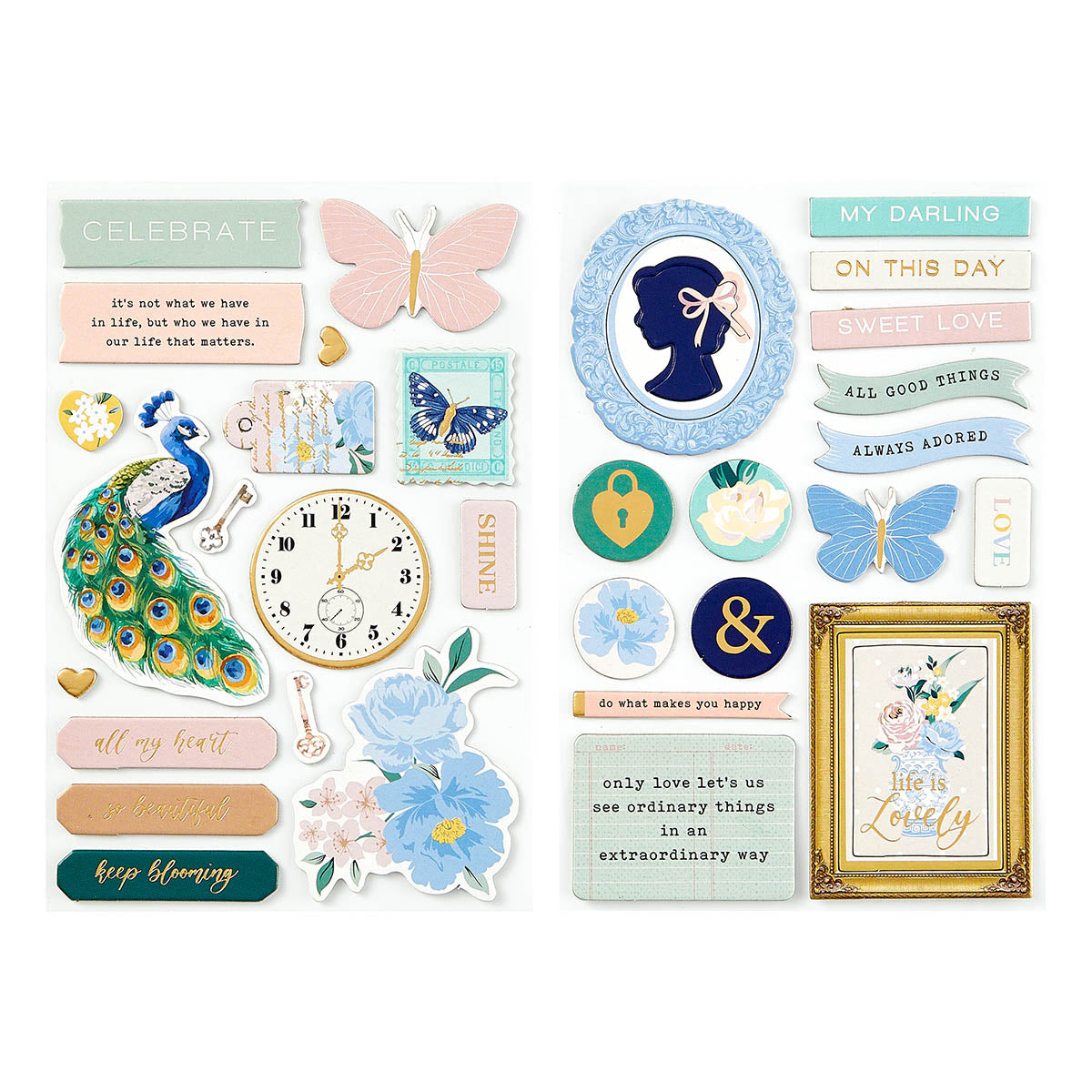 Spellbinders Belleview Chipboard Embellishments 168247