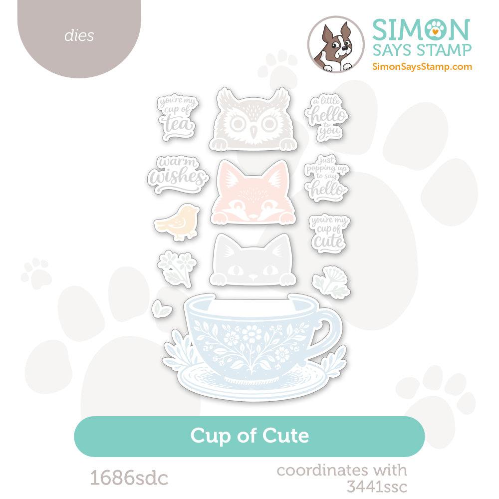 Simon Says Stamp Cup of Cute Wafer Dies 1686sdc Stamptember