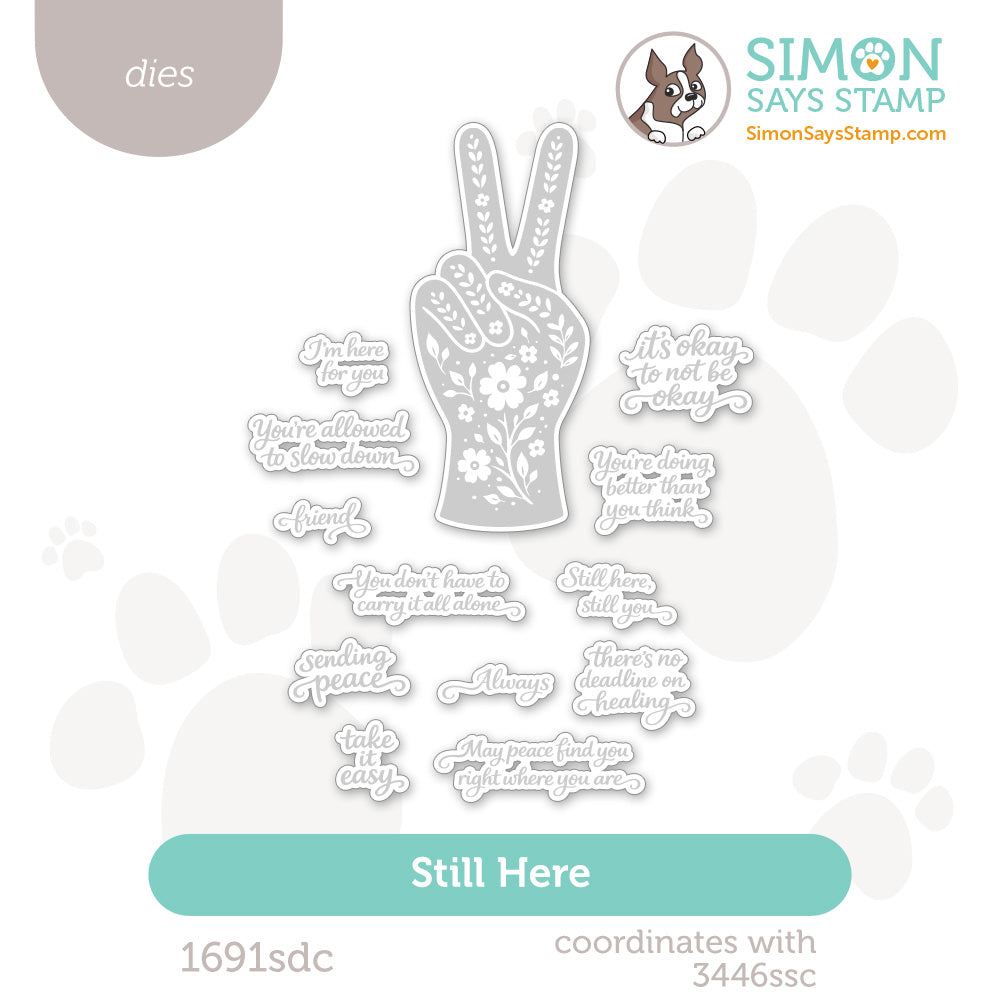 Simon Says Stamp Still Here Wafer Dies 1691sdc Sending Cheer