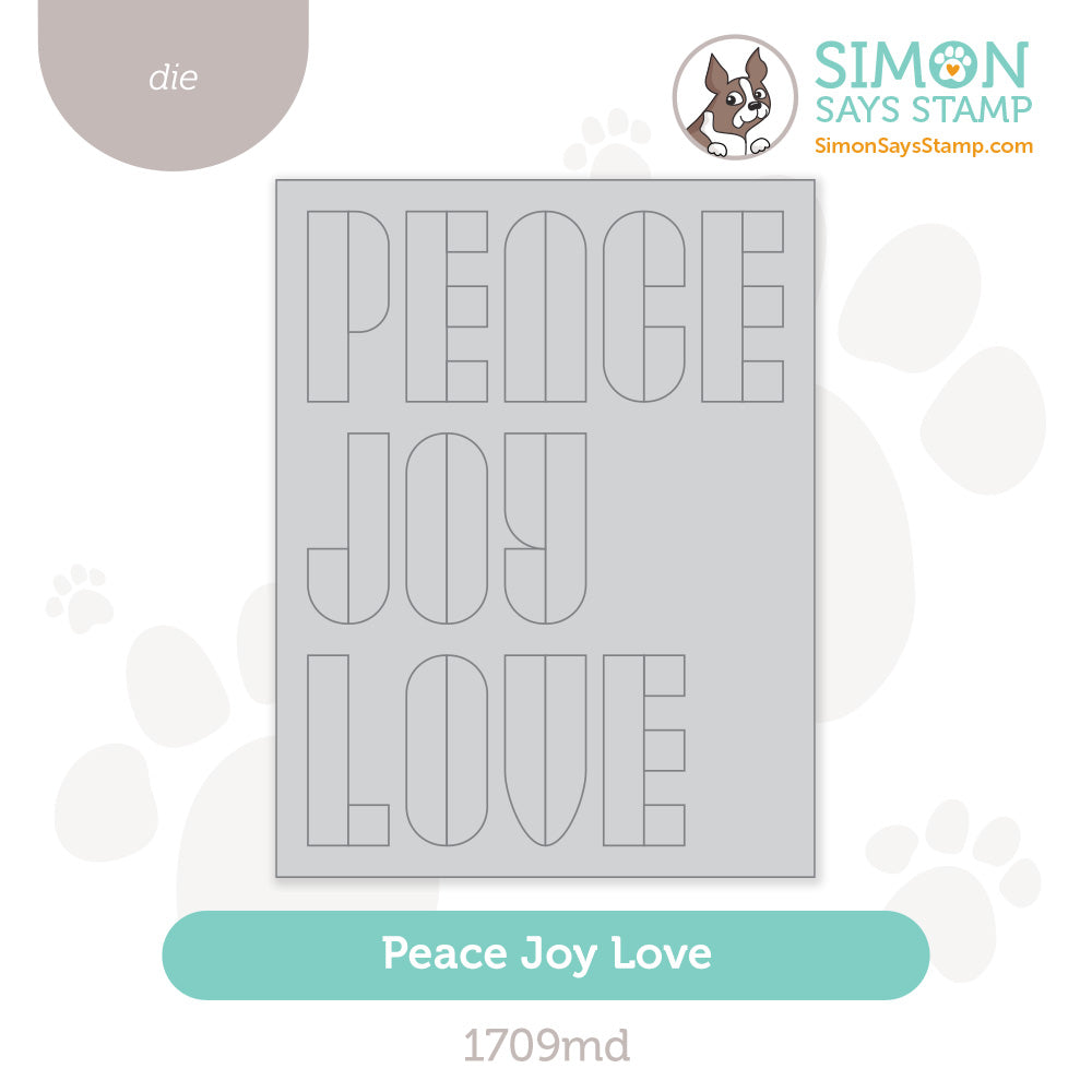 Simon Says Stamp Peace Joy Love Wafer Dies 1709md Stamptember