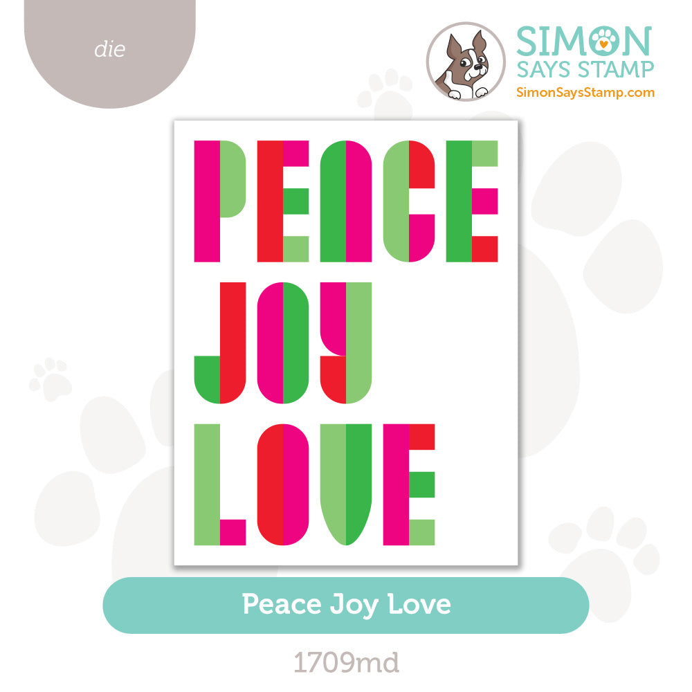 Simon Says Stamp Peace Joy Love Wafer Dies 1709md Stamptember