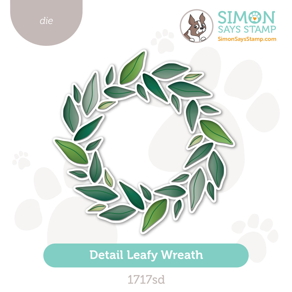 Simon Says Stamp Detail Leafy Wreath Wafer Dies 1717sd Sending Cheer
