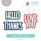 Simon Says Stamp Paper Cut Word Mix 1 Wafer Dies 1726sd