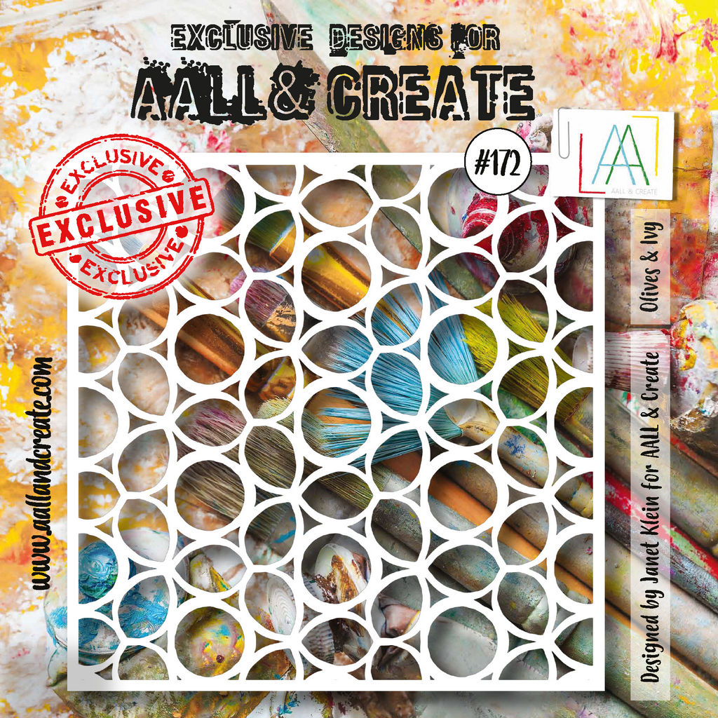 AALL & Create Olives and Ivy 6x6 Stencil aal172