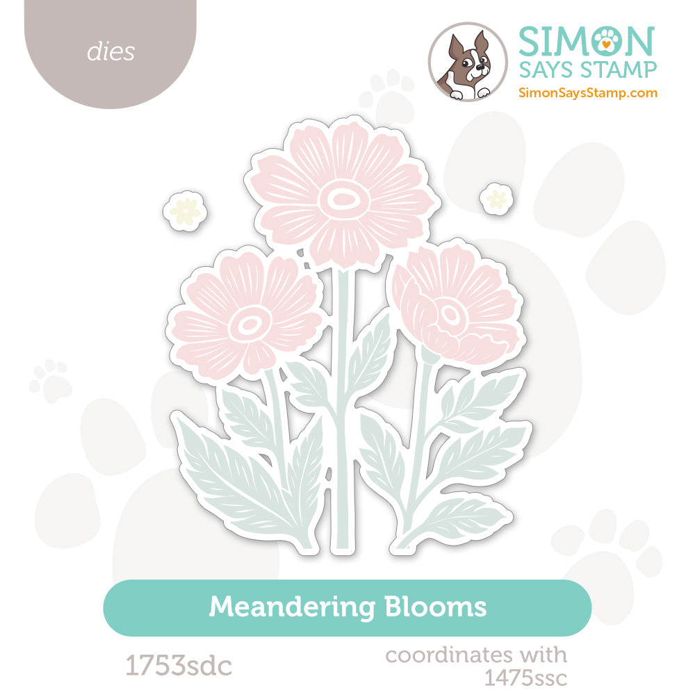 Simon Says Stamp Meandering Blooms Wafer Dies 1753sdc
