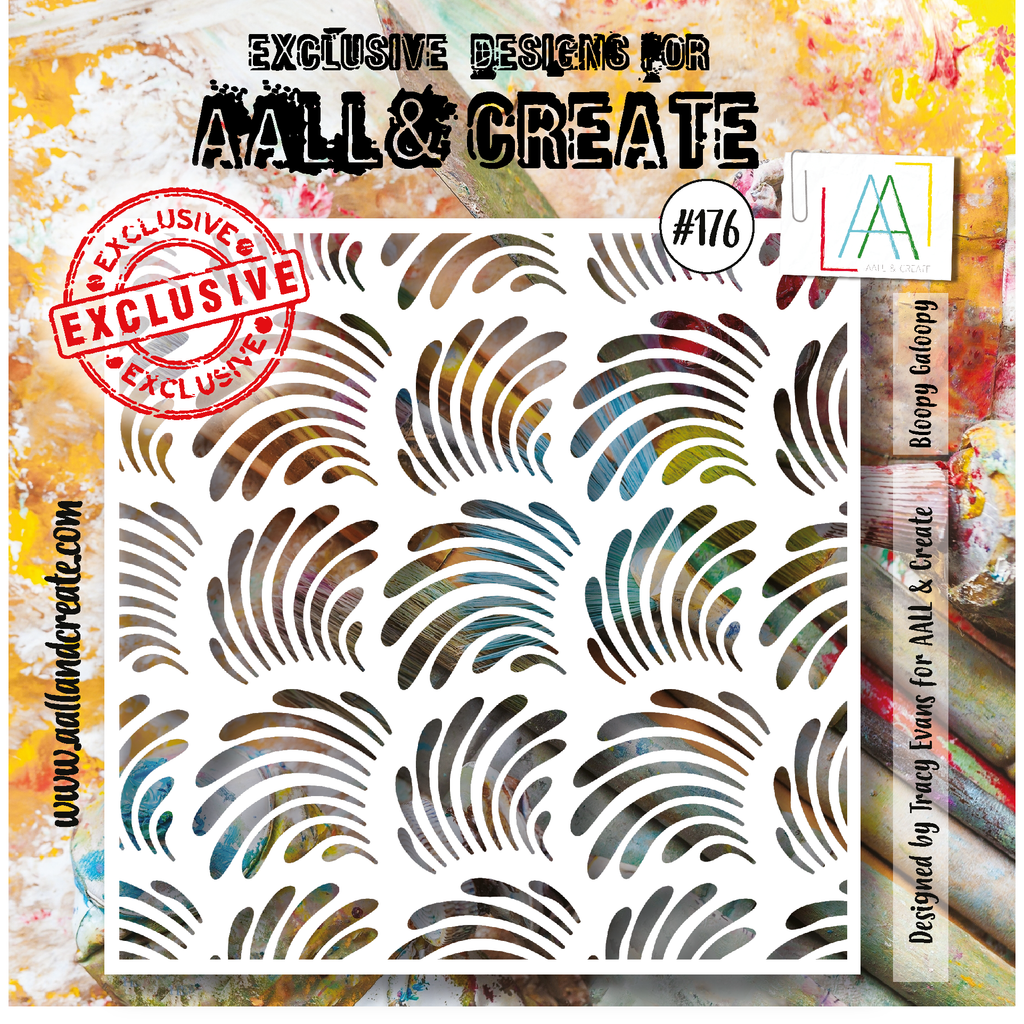 AALL & Create Bloopy Galoopy 6x6 Stencil aal176