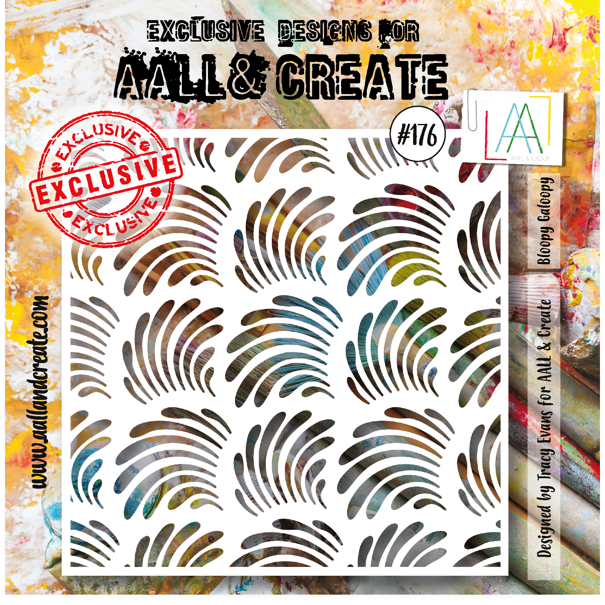 AALL & Create Bloopy Galoopy 6x6 Stencil aal176