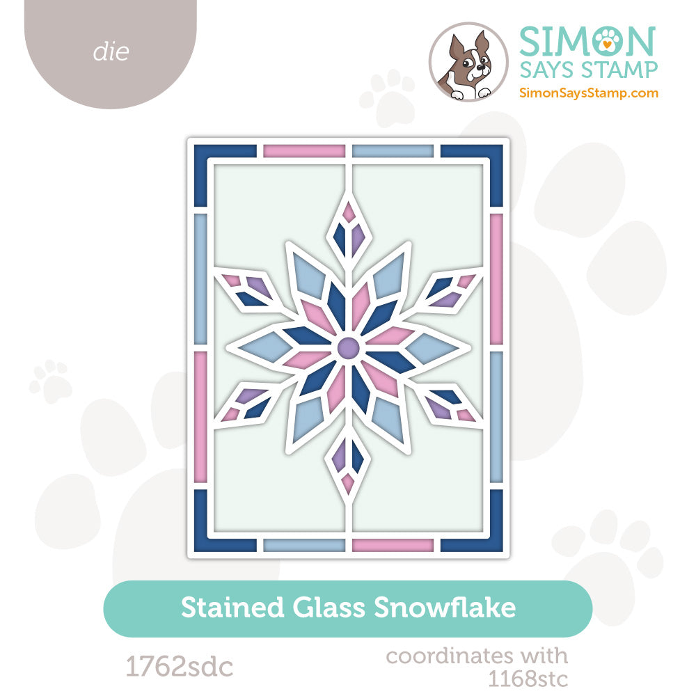 Simon Says Stamp Stained Glass Snowflake Wafer Dies 1762sdc Stamptember