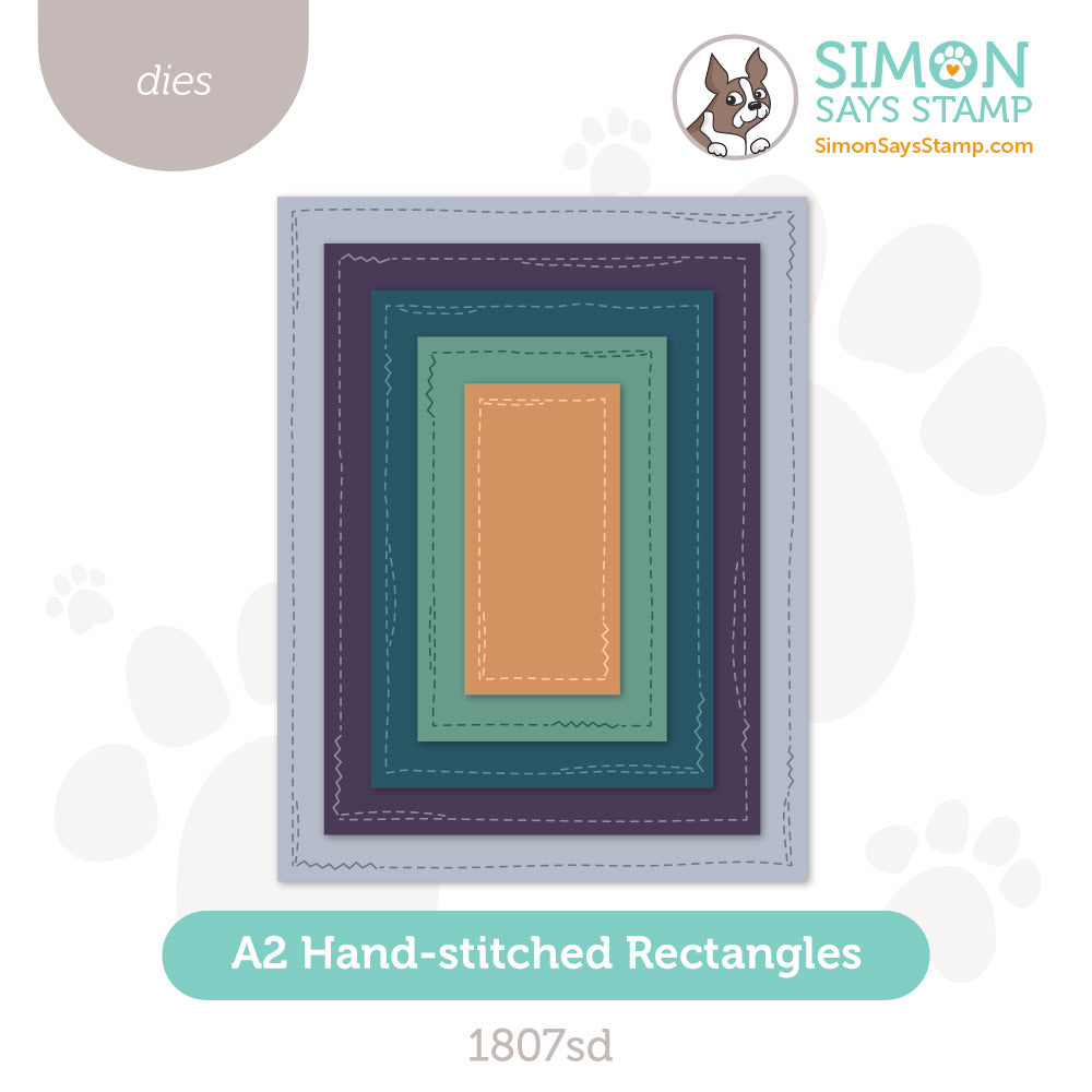 Simon Says Stamp A2 Hand-stitched Rectangles Wafer Dies 1807sd