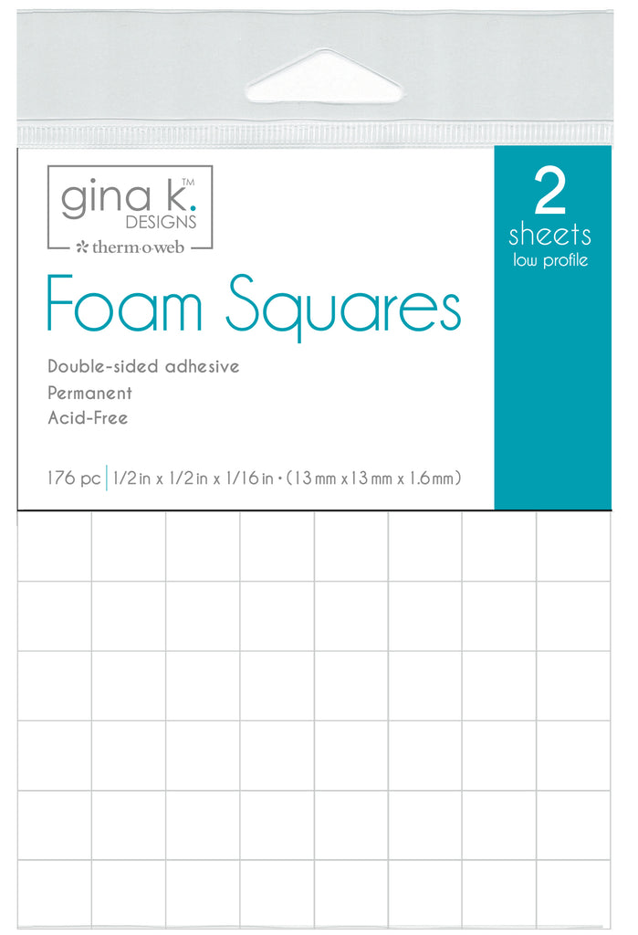Therm O Web Gina K Designs 0.0625 x 0.5 Inch Adhesive Foam Squares 18198