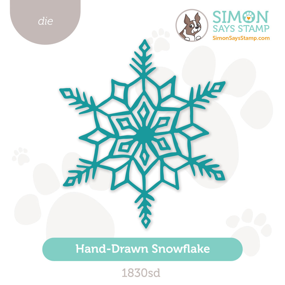 Simon Says Stamp Hand-Drawn Snowflake Wafer Dies 1830sd