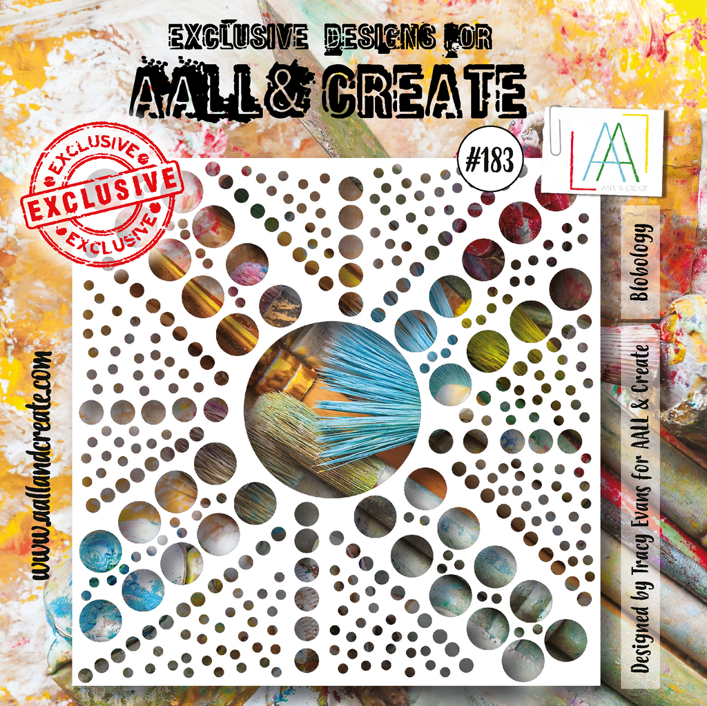 AALL & Create Blobology 6x6 Stencil aal183