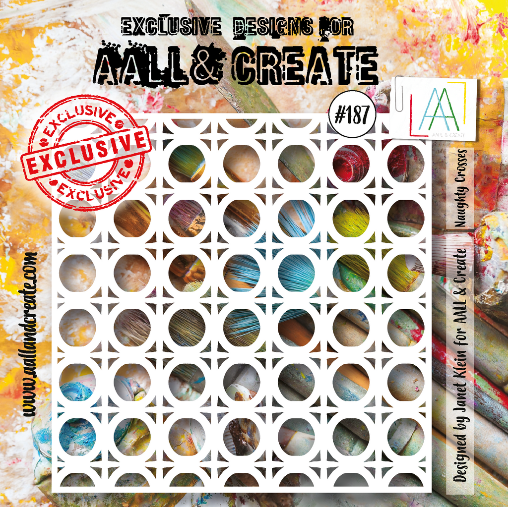 AALL & Create Naughty Crosses 6x6 Stencil aal187