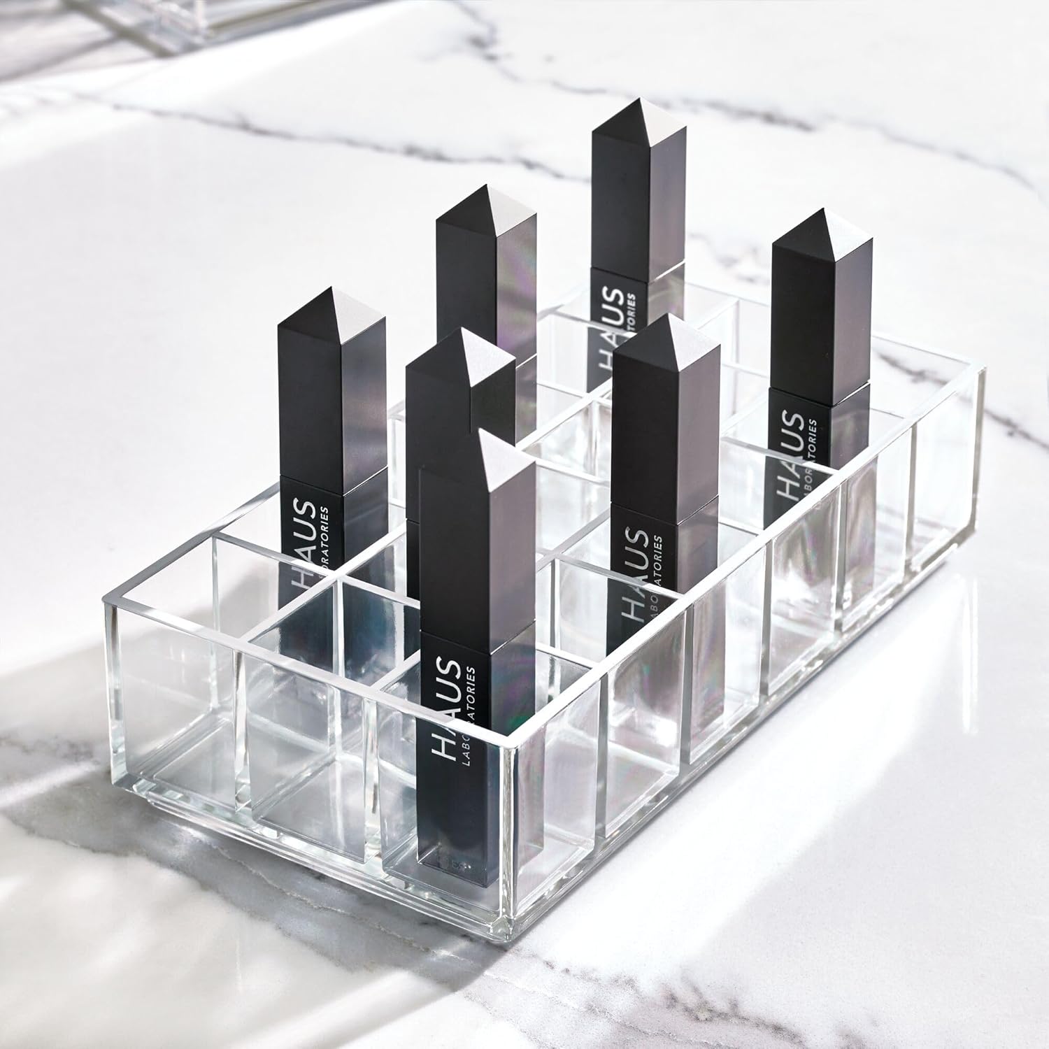 18 Compartment Clear Plastic Organizer Display Case with tools