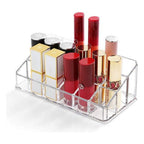 18 Slot Clear Organizer Display Case Corner with cosmetics