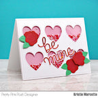 Pretty Pink Posh Be Mine Script Hot Foil Plate shaker card