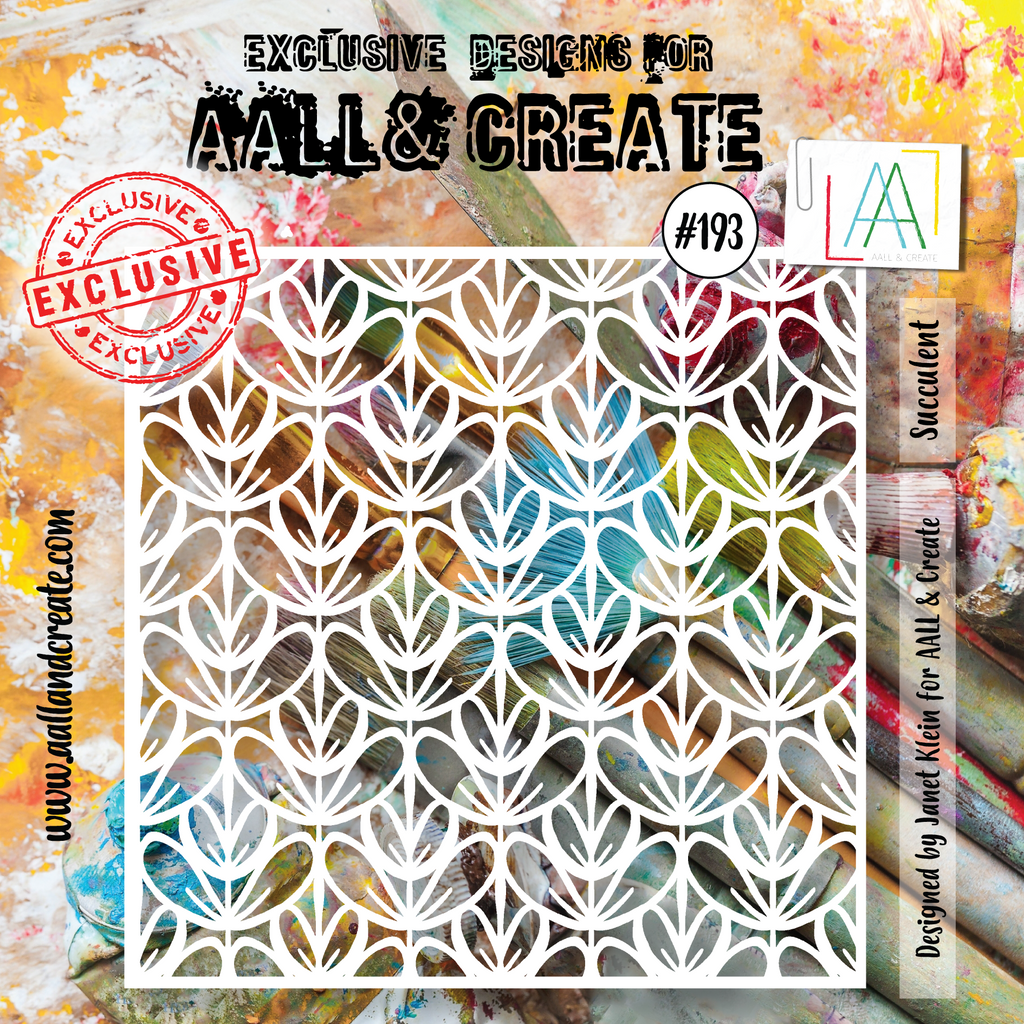 AALL & Create Succulent 6x6 Stencil 193
