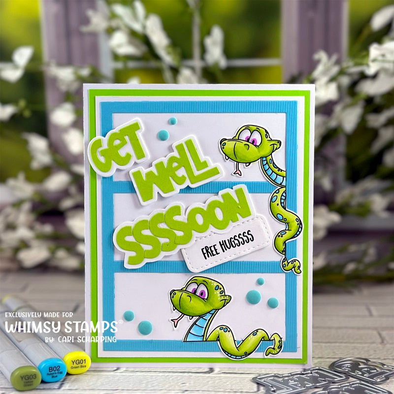 Whimsy Stamps Sassy Snakes Clear Stamps dp1030a soon