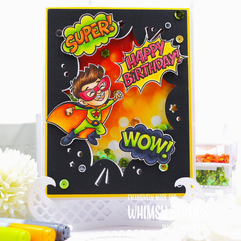 Whimsy Stamps Super Kids Clear Stamps khb176b wow