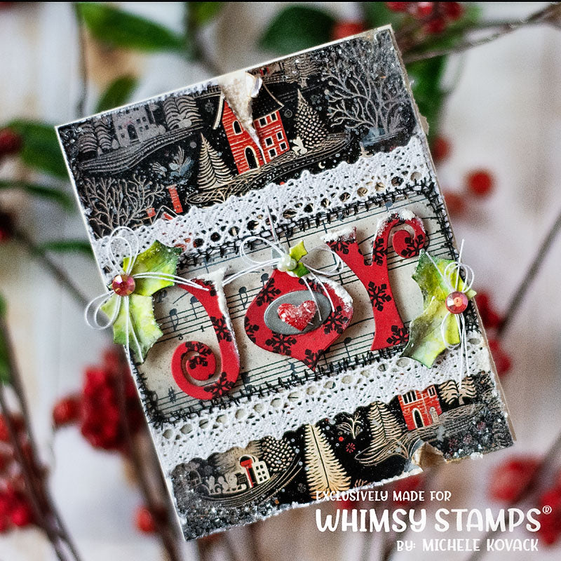 Whimsy Stamps Joy Word Dies wsd267 music