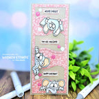 Whimsy Stamps Elephantastic Clear Stamp and Die Set you are awesome