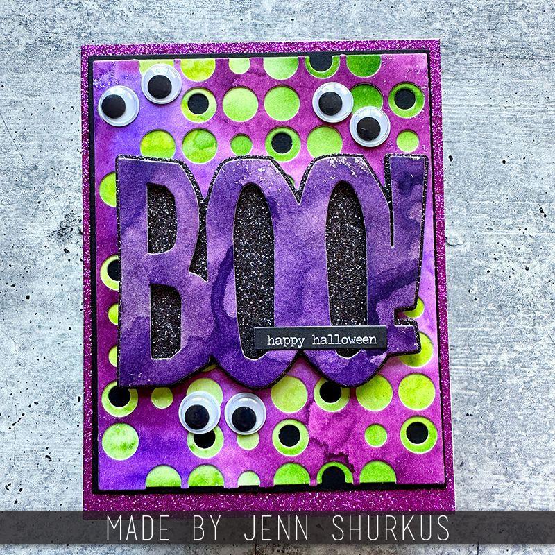 Tim Holtz Sizzix Layered Dots Thinlits Dies 666385 purple boo