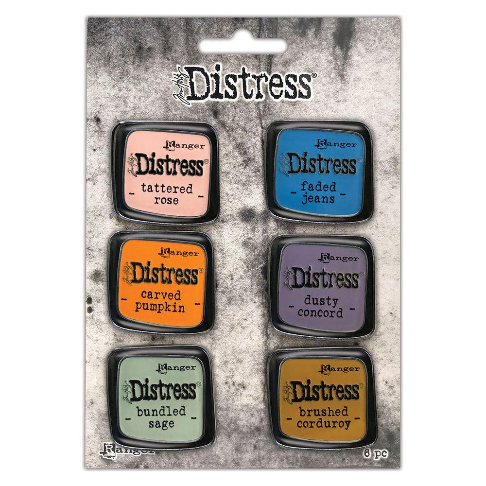 Tim Holtz Distress Enamel Pin Set 8 Ranger tdzs73505