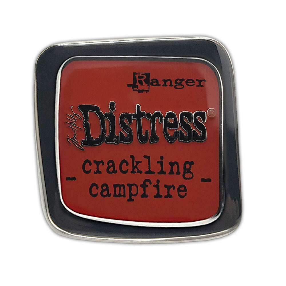 Tim Holtz Distress Enamel Pin Crackling Campfire Ranger tdz73116
