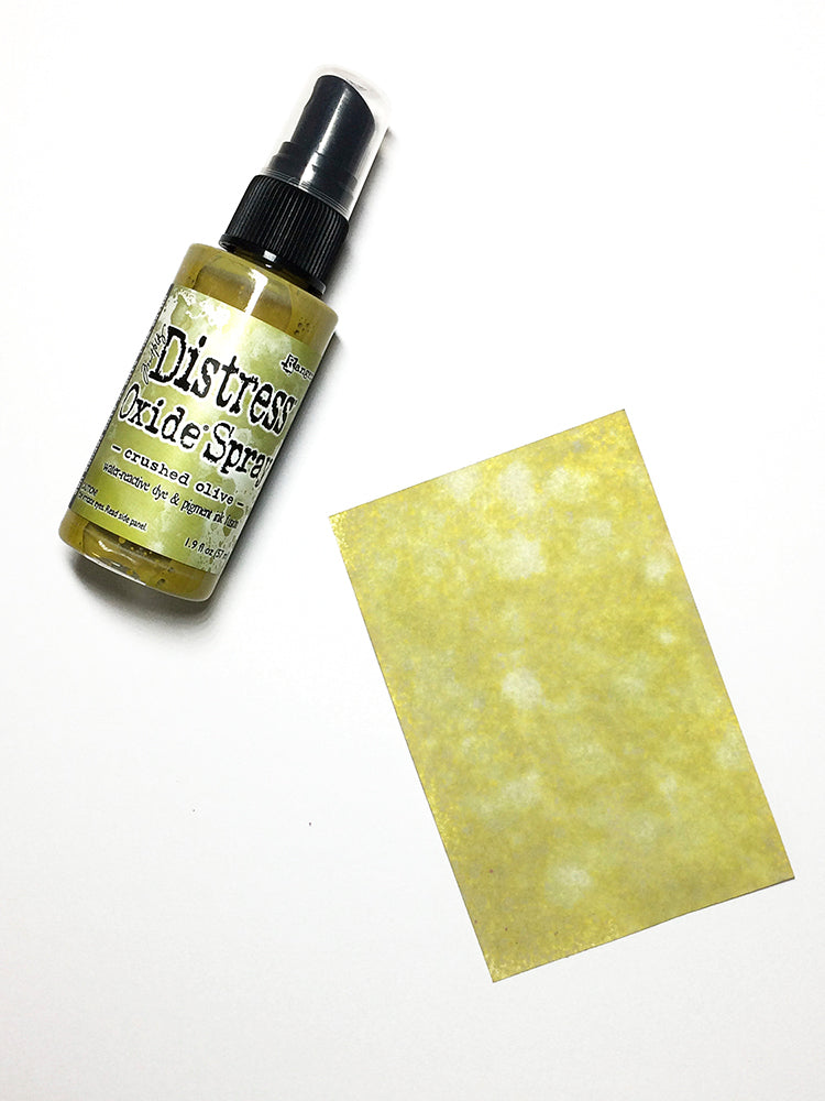 Tim Holtz Distress Oxide Spray Crushed Olive Ranger tso67641 Color Swatch