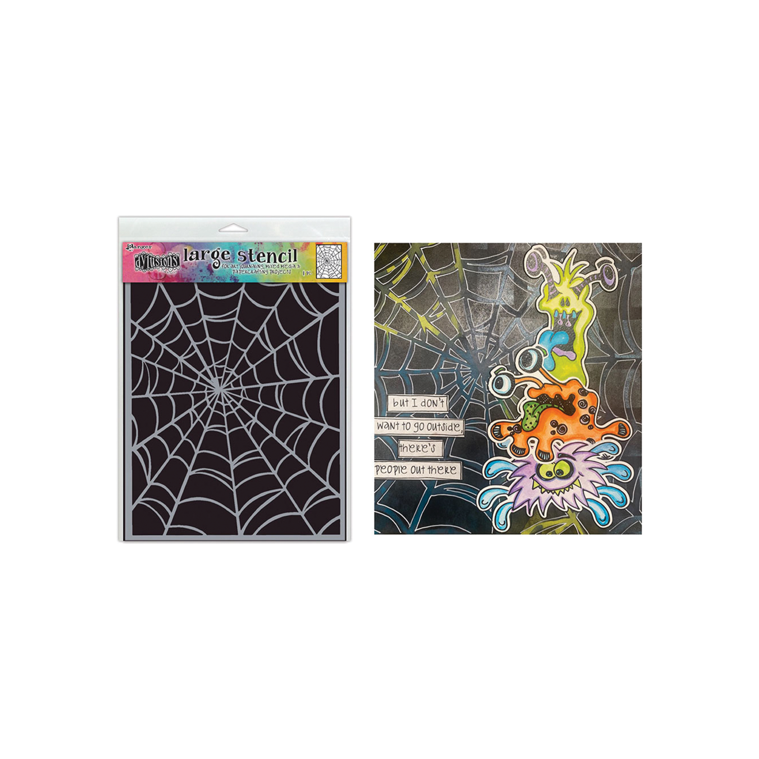 Ranger Dyan Reaveley Large Webs Stencil dys85102 Scary Monsters Project
