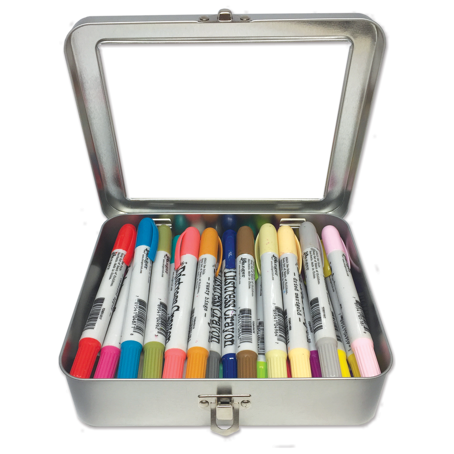 Tim Holtz Distress Storage Tin Fits Crayons Pencils And More TDA56485 Detailed Secondary Image
