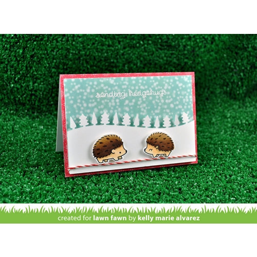 Simon Says Stamp! Lawn Fawn SET LF214HHG HEDGEHUGS Clear Stamps And Dies