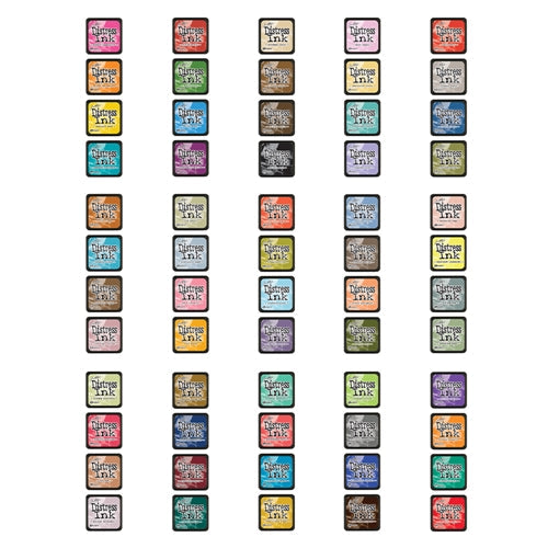 Ranger Tim Holtz Distress Mini Ink Pad Kits - #1-15, Super Bundle of all 60  Colors