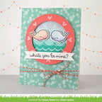 Simon Says Stamp! Lawn Fawn SET LF214WYBM WHALE BIG LOVE Clear Stamps And Dies