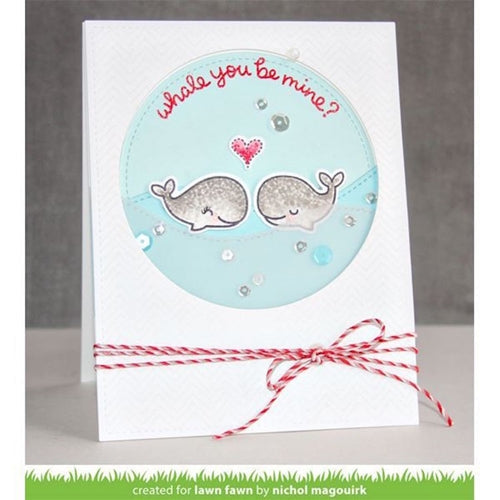 Simon Says Stamp! Lawn Fawn SET LF214WYBM WHALE BIG LOVE Clear Stamps And Dies
