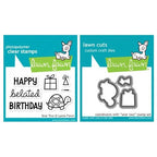 Simon Says Stamp! Lawn Fawn SET LF215YTW BELATED BIRTHDAY Clear Stamps And Dies
