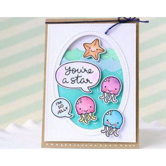 Simon Says Stamp! Lawn Fawn Set LF15SJY JELLY STAR Clear Stamps and Dies