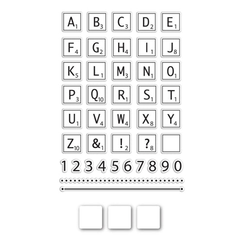 Simon Says Stamp! Simon Says Stamps and Dies LETTER TILES SetLT204