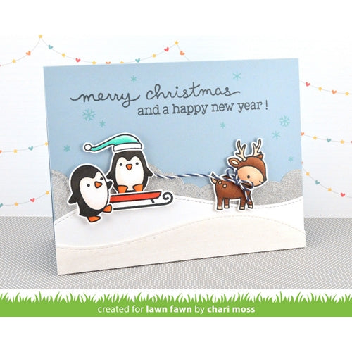 Simon Says Stamp! Lawn Fawn SET LF15SETTT SLEDDING PALS Clear Stamps and Dies