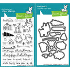 Simon Says Stamp! Lawn Fawn SET LF15SETTT SLEDDING PALS Clear Stamps and Dies