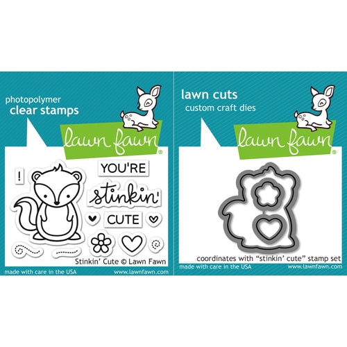 Simon Says Stamp! Lawn Fawn SET LF16SETSTC STINKIN' CUTE Clear Stamps and Dies