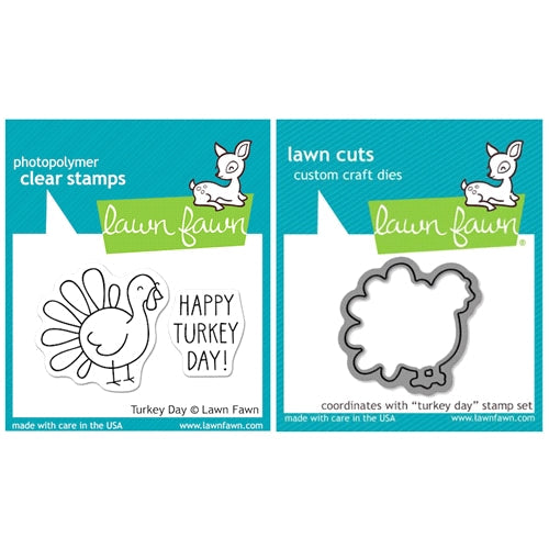 Simon Says Stamp! Lawn Fawn SET LFSETTD TURKEY DAY Clear Stamps and Dies