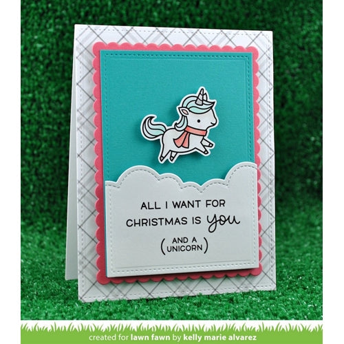 Simon Says Stamp! Lawn Fawn SET SULF16SETWU WINTER UNICORN Clear Stamps and Dies